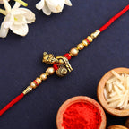 Divine Lord Krishna Pearl Rakhi & Cashew Jar | Grocsy