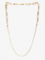 Pink Gold-Toned Evil Eye Beaded Mask Chain - Ruby Raang | Grocsy