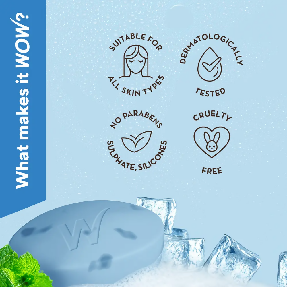 Wow Skin Science Wild Aqua & Ceramide Moisturizing Soap – Cooling, Hydrating & Skin Nourishing for All Skin Types | Grocsy