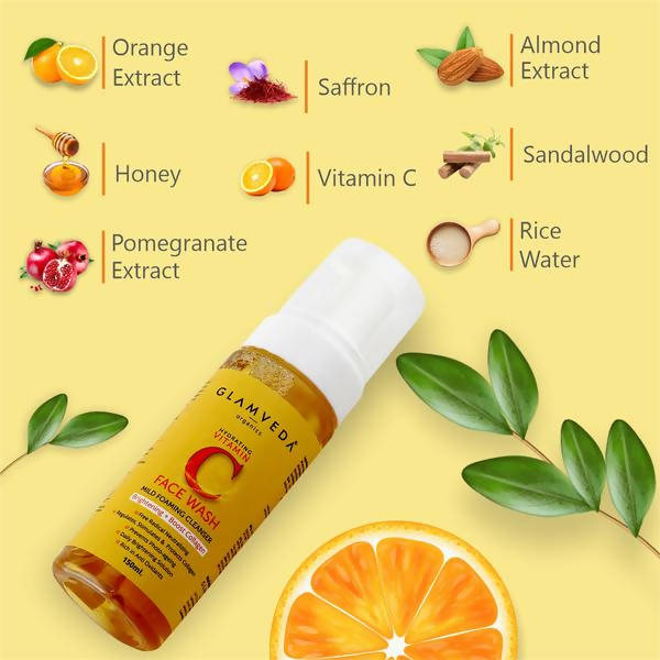 Glamveda Vitamin C Brightening Face Wash | Grocsy