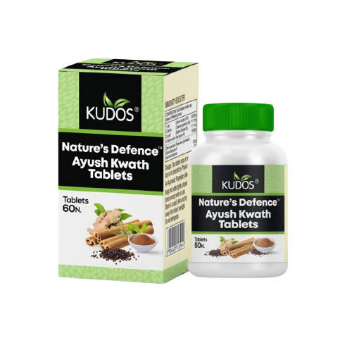 Kudos Ayurveda Nature's Defence Ayush Kwath Tablets | Grocsy