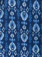 Aramya Straight Soft Cotton Ikat Print Women's Kurta Set - Blue | Grocsy