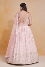 Skyblue Georgette Zari,Sequence Embroidery Work Lehenga Choli - Jihu Culture | Grocsy