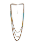 Gold-Polished Alloy Neon Strands Necklace - The Pari | Grocsy