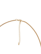 Gold-Polished Alloy Shell And Brass Leaf Statement Necklace - The Pari | Grocsy