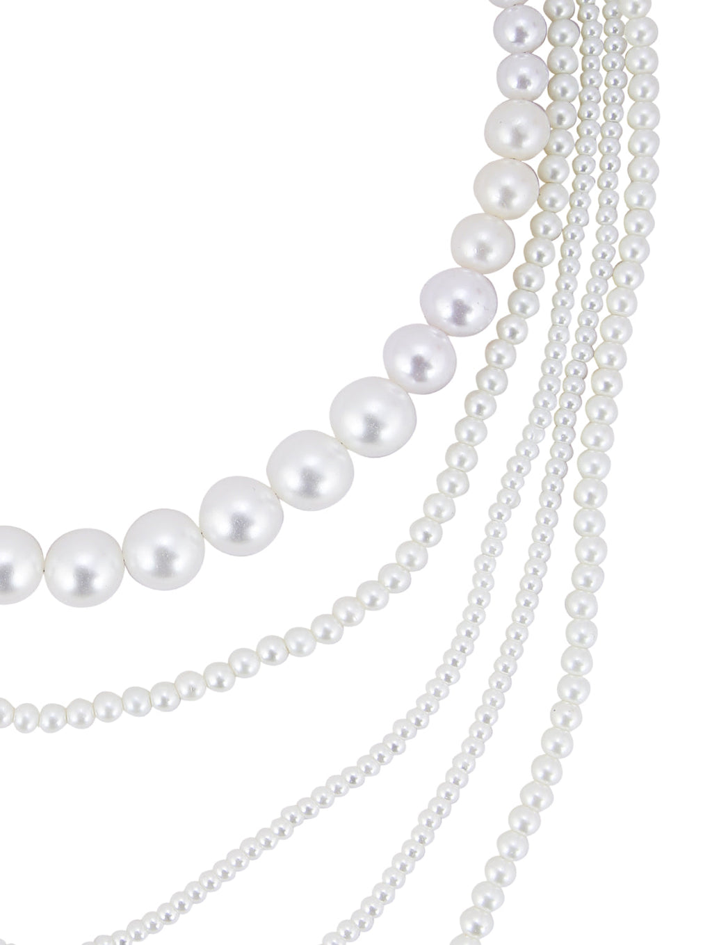 Gold-Polished Alloy Layered Pearl Elegant Necklace - The Pari | Grocsy