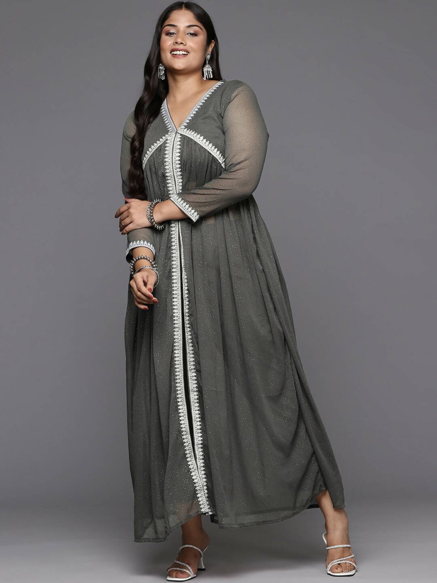 Ahalyaa Women's Traditional wear Kurta Set - Grey | Grocsy
