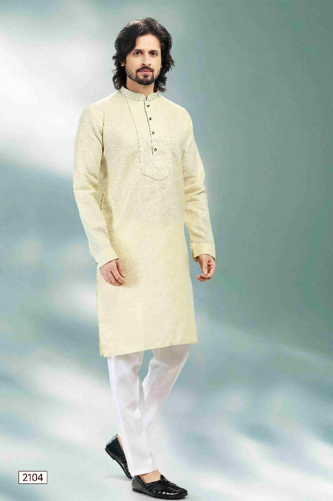 Raivat Ethnic Linen Cotton Pintux Work Kurta Pajama In Pista Green Colour | Grocsy