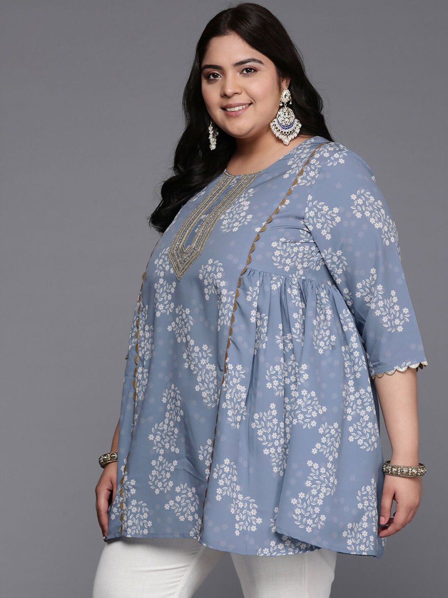 Ahalyaa Women's Traditional wear Tunic - Grey | Grocsy
