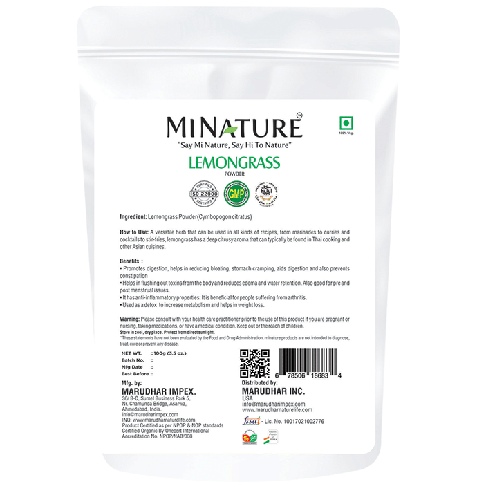 Minature Lemongrass Organic Powder | Grocsy