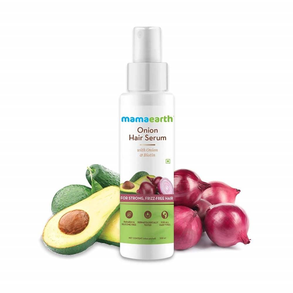 Mamaearth Onion Hair Serum For Strong , Frizz Free Hair | Grocsy