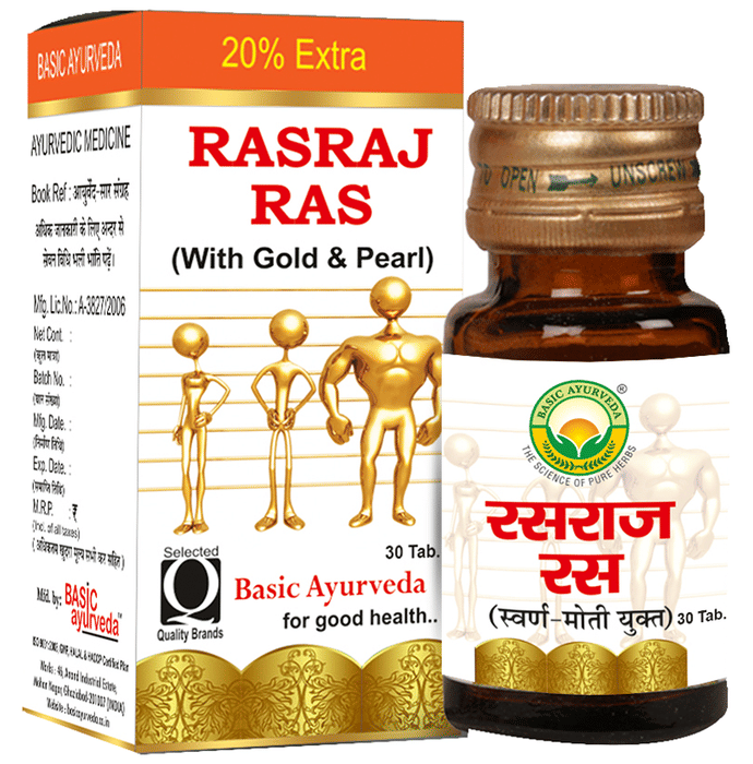 Basic Ayurveda Rasraj Ras with Gold & Pearl | Grocsy
