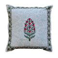 The Decor Nook Red Floral With Green Border Cushion Cover | Grocsy