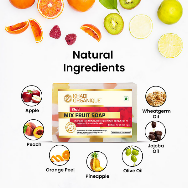 Khadi Organique Mix Fruit Soap | Grocsy