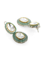 Green Dual Earrings- Ruby Raang | Grocsy