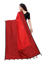 Vamika Red Sana Silk Printed Saree (Nihal Red) | Grocsy