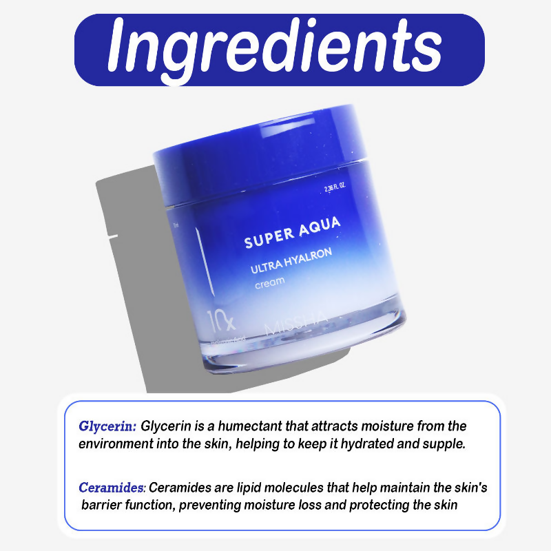 Missha Super Aqua Ultra Hyalron Cream | Grocsy