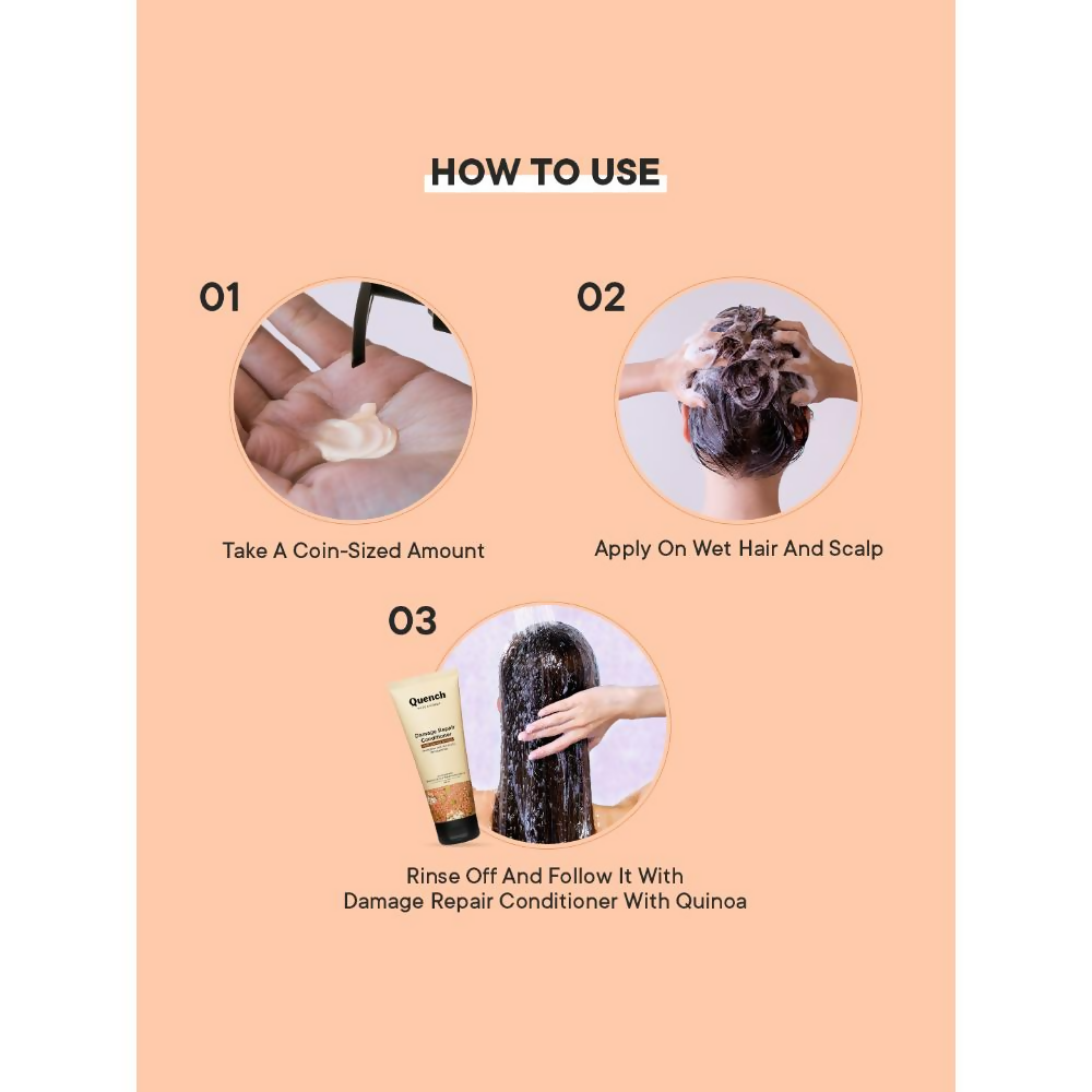 Quench Damage Repair Shampoo with Quinoa & Ceramides | Grocsy