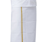 Ramraj Cotton Mens Wedding Set White Regular Dhoti, Shirt & Towel | Grocsy