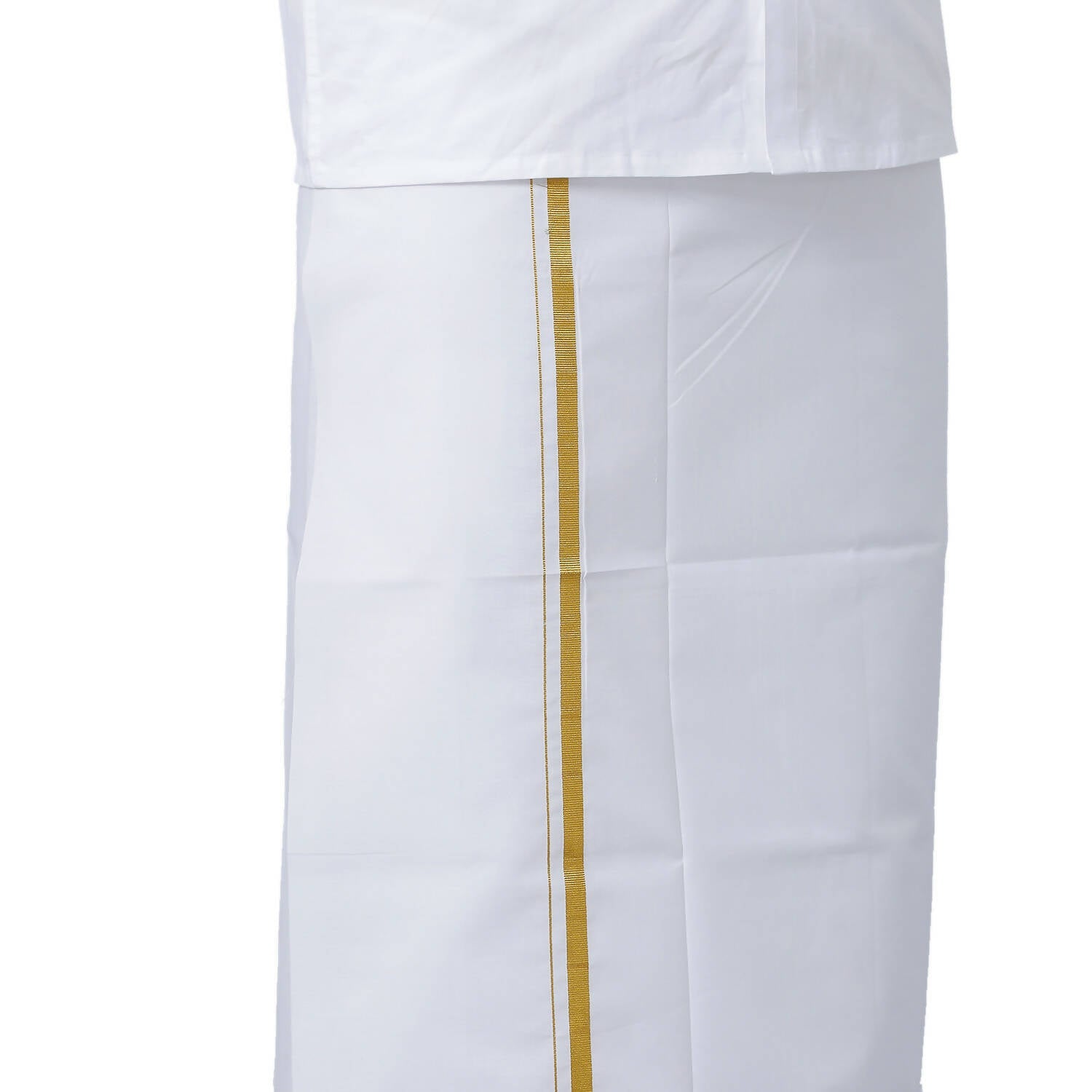 Ramraj Cotton Mens Wedding Set White Regular Dhoti, Shirt & Towel | Grocsy
