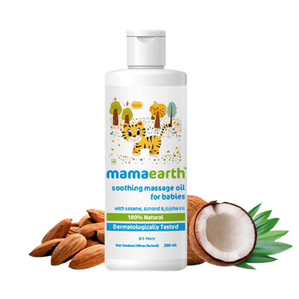 Mamaearth Soothing Massage Oil For Babies With Sesame, Almond & Jojoba Oil | Grocsy