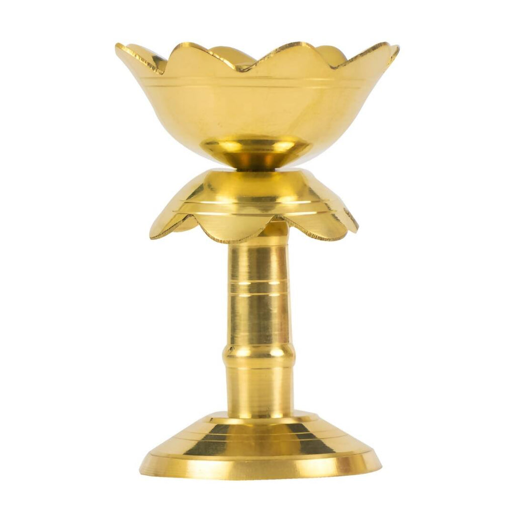 Spillbox Gold-Toned Brass Kuthu Vilakku Pooja Essential | Grocsy