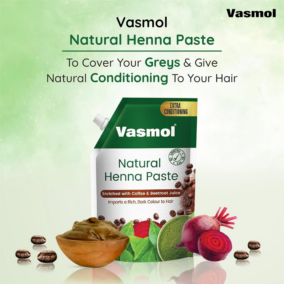 Vasmol Natural Henna Paste Ready To Use | Grocsy