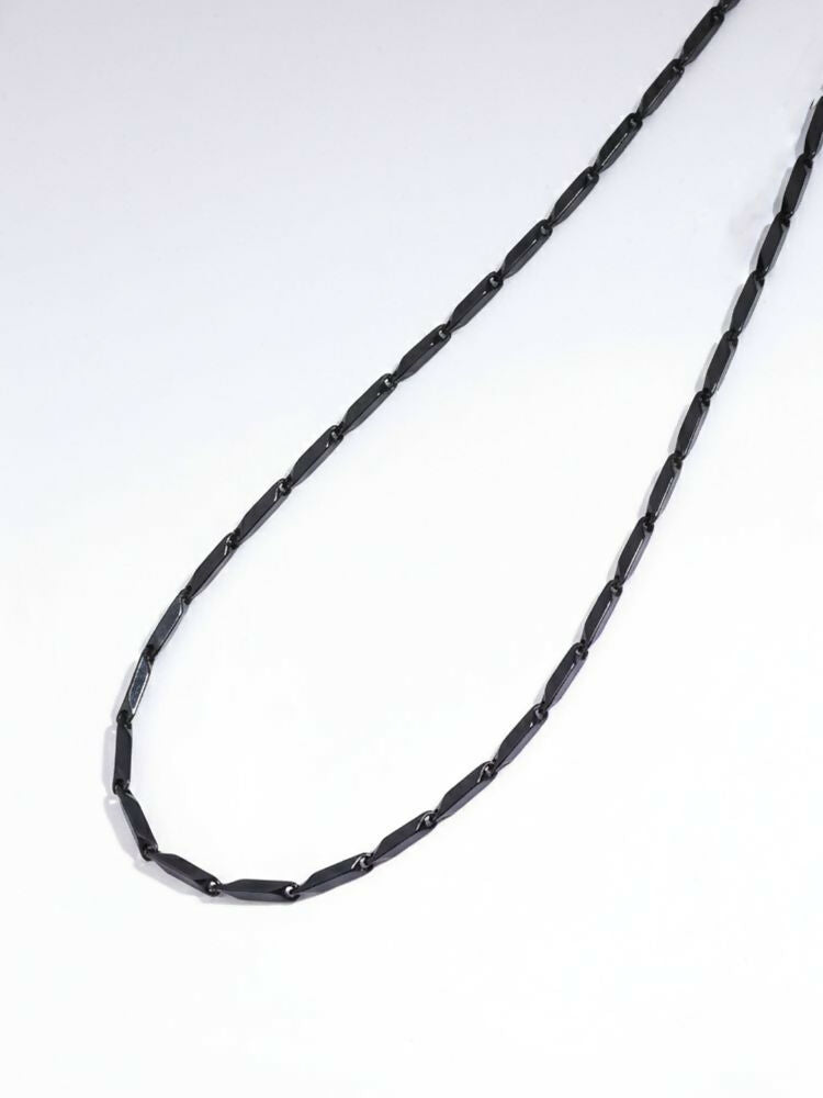 NVR Men's Black Toned Silver plated chain | Grocsy
