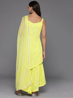 Ahalyaa Women's Traditional wear Kurta Set - Yellow | Grocsy