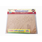 Kraftsman English Alphabets Wooden Jigsaw Puzzles Hen/Cock Shape Puzzle | Color Kit Included | Grocsy
