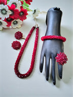 Inhanns Rangshine 4-In-1 Crystal Glam Set - Handmade - Maroon | Grocsy