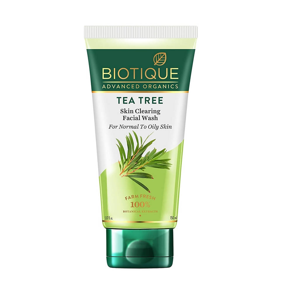 Biotique Advanced Organics Tea Tree Skin Clearing Facial Wash | Grocsy