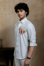 4Way White Chitra Srinivasa Shirt By Hilo Design | Grocsy