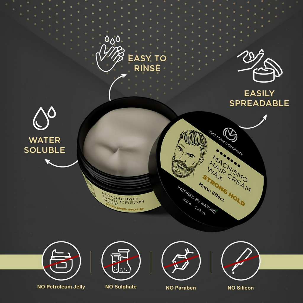 The Man Company Machismo Stronghold Hair Wax For Men | Grocsy