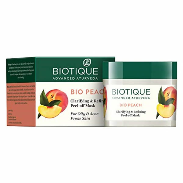 Biotique Advanced Ayurveda Bio Peach Clarifying & Refining Peel-Off Mask | Grocsy