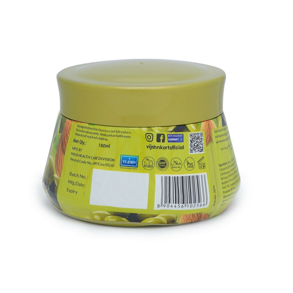 VI-JOHN Naturale Olive, Heena & Almond Styling Hair Cream Strength & Shine | Grocsy