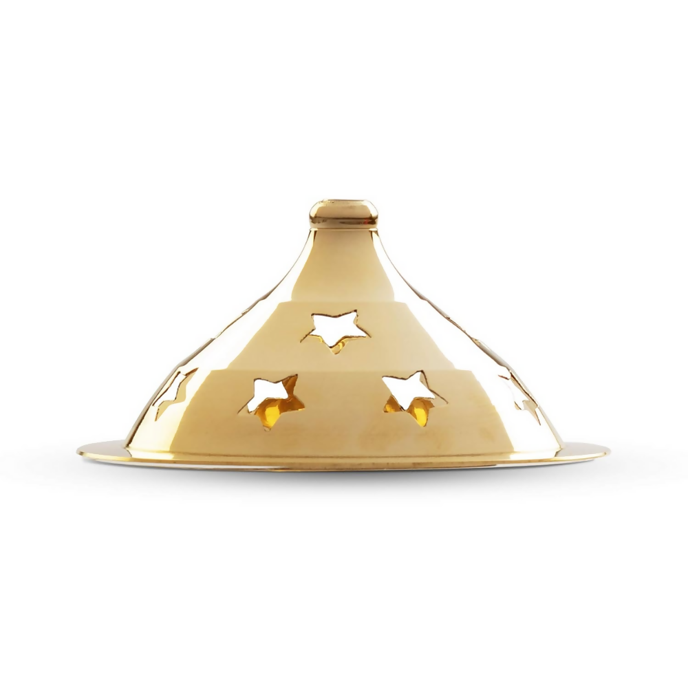 Borosil Akhand Diya (Large, Brass) | Grocsy