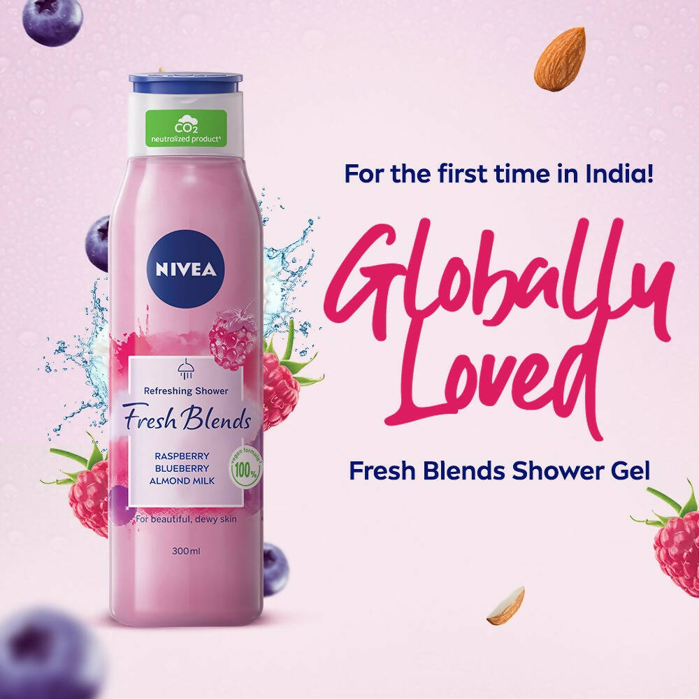Nivea Fresh Blends Raspberry Body Wash | Grocsy