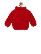 Chutput Kids Woollen Hand Knitted Jumbo Sweater - Red | Grocsy