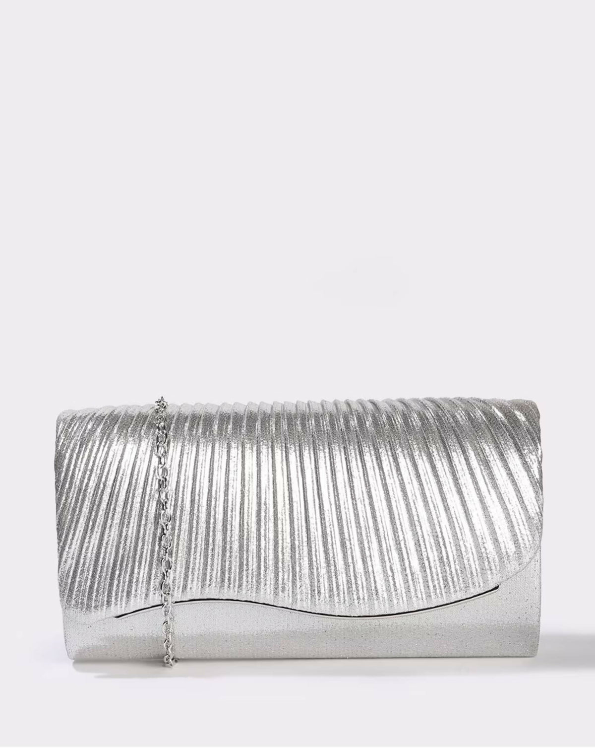 Joban Fashion Women Envelope Clutch With Chain Strap - Silver | Grocsy