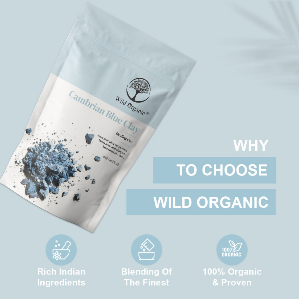 Wild Organic Cambrian Blue Healing Clay Powder | Grocsy