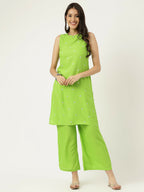 Joban Fashion Green Rayon and Embroidered Work Straight Kurta Bottom Set | Grocsy