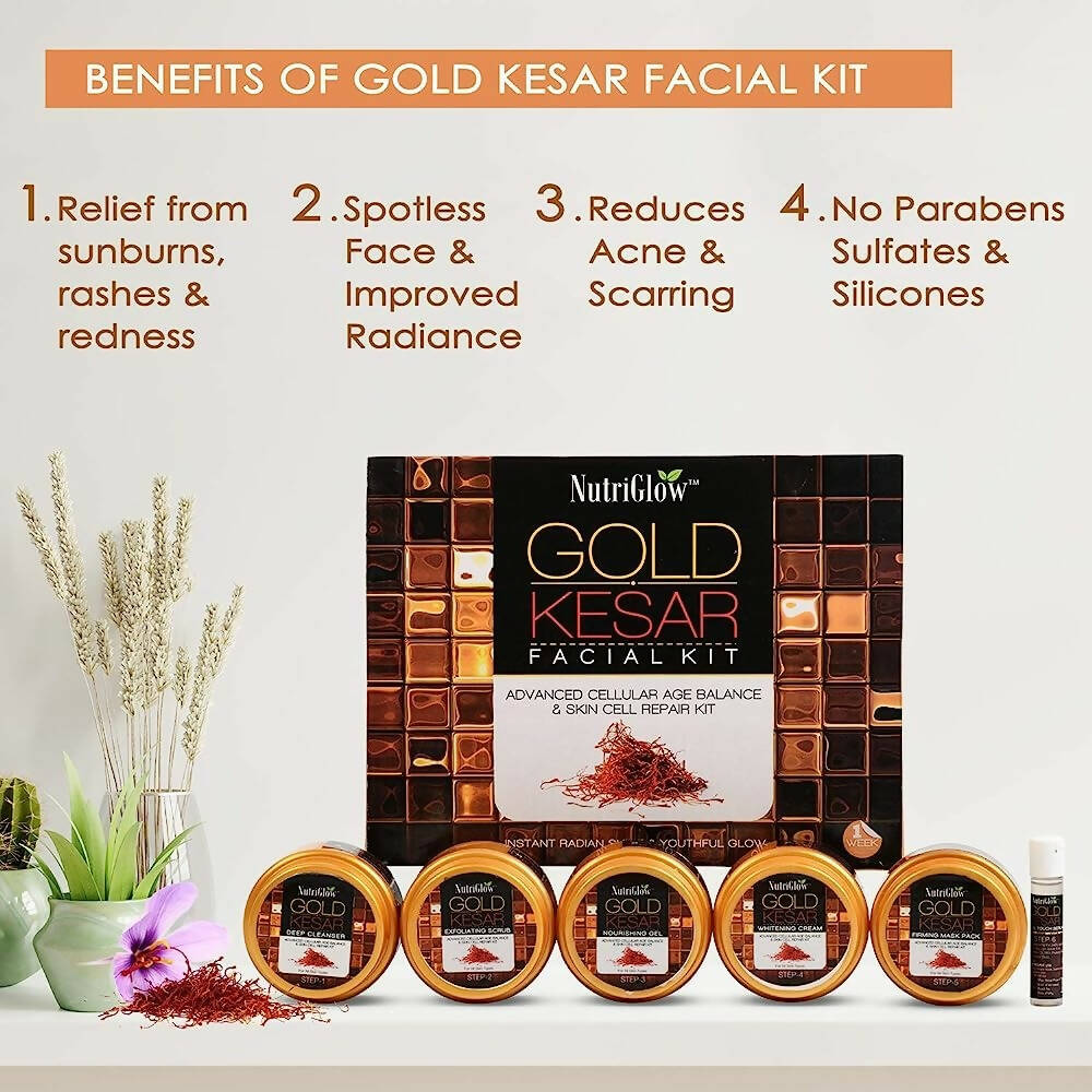 NutriGlow Gold Kesar Facial Kit | Grocsy