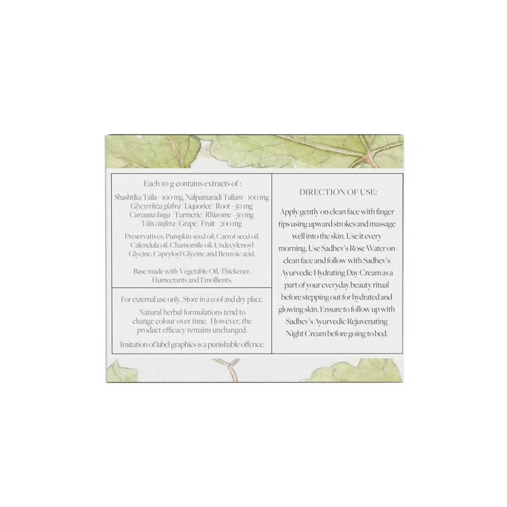 Sadhev Ayurvedic Hydrating Day Cream | Grocsy