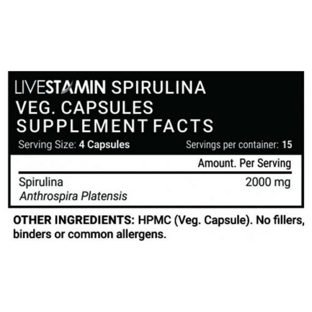 Livestamin Spirulina Capsules | Grocsy