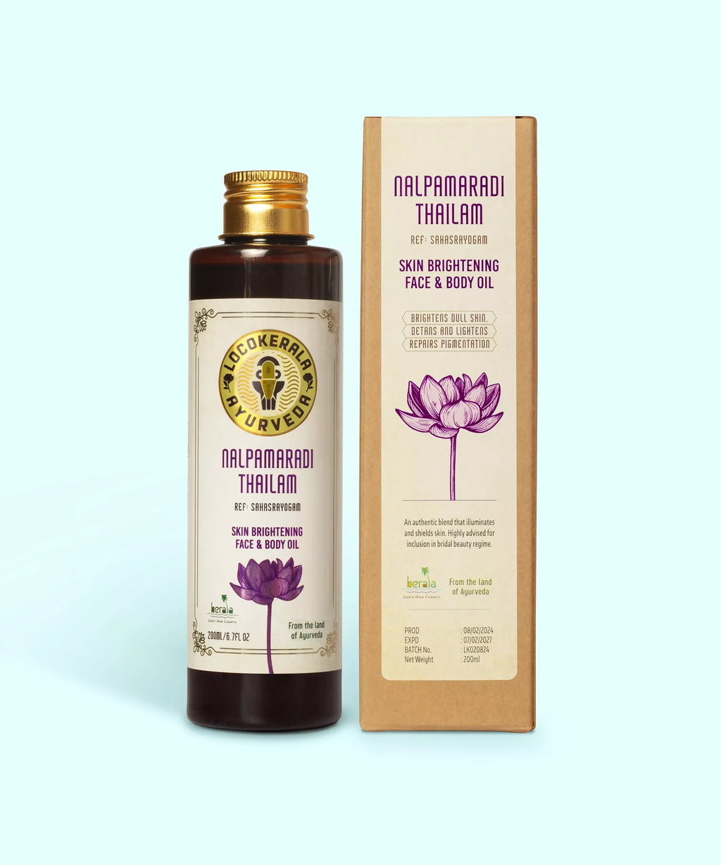 LocoKerala Nalpamaradi Thailam – Heritage Ayurveda Oil for Skin Toning | Grocsy