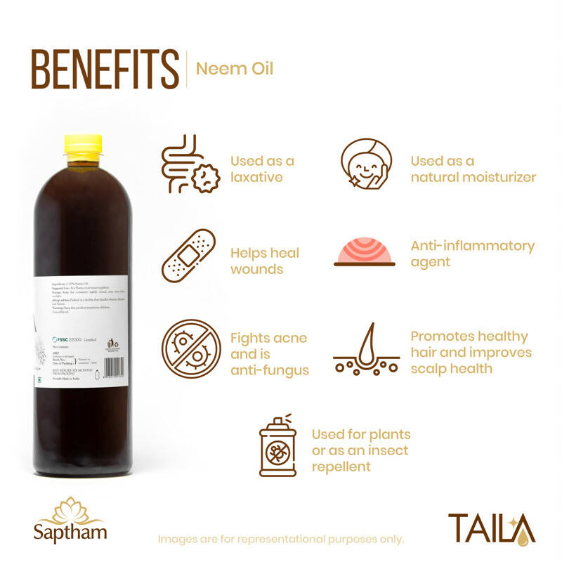 Saptham Taila 100% Natural Neem Oil | Grocsy