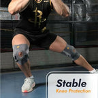 Orth-rem Grey Elastic Knee Support Brace With Side Stabilizer- Large | Grocsy