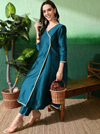 Sangria Printed A-Line Kurta With Trouser | Grocsy