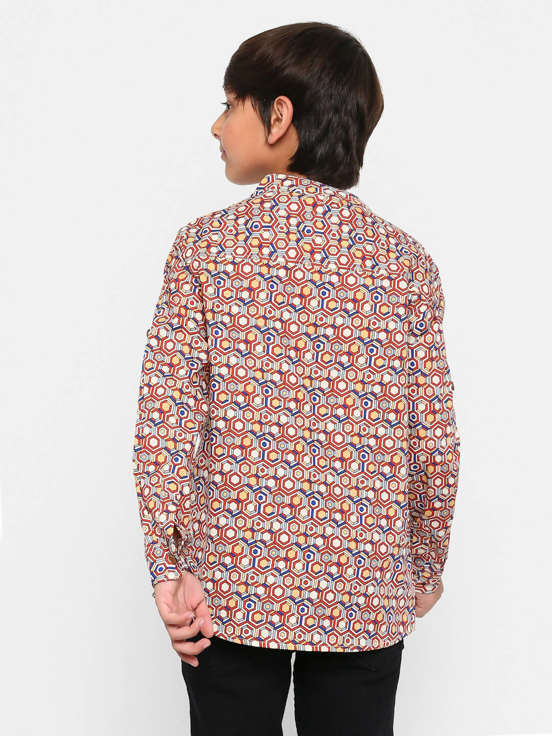 Manet Ethnic Full Sleeves Printed Shirt - Brown | Grocsy